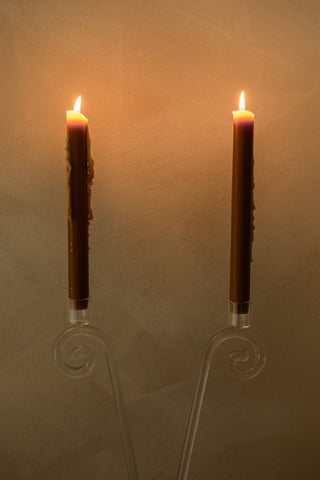 Spiral Candleholder, Double Stem