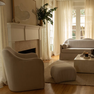 Sable Lounge Chair | Woven Ivory