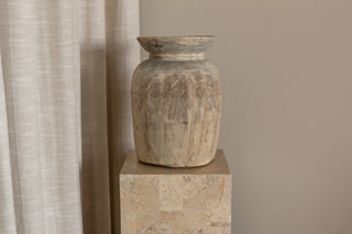 Antique Primitive Wooden Vase