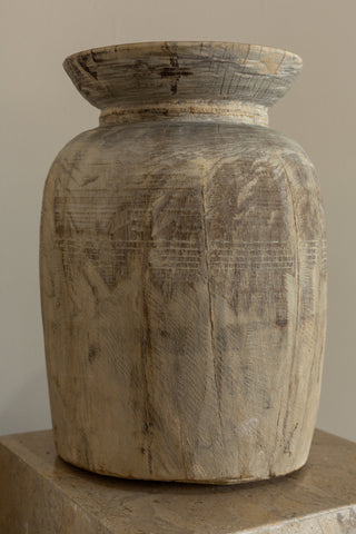 Antique Primitive Wooden Vase