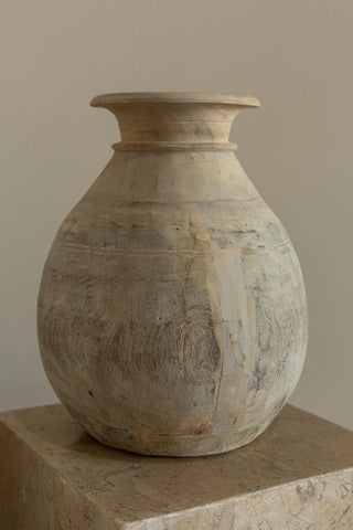 Antique Primitive Wooden Vase