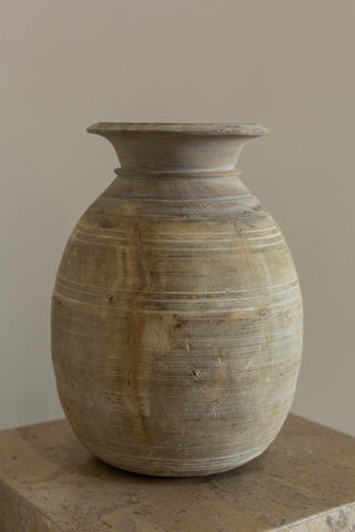 Antique Primitive Wooden Vase