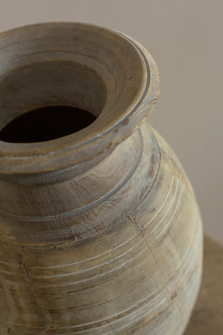 Antique Primitive Wooden Vase