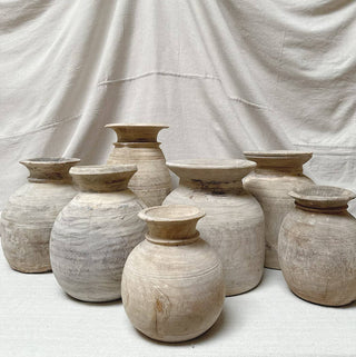 Antique Primitive Wooden Vase