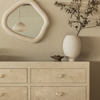 Sable Chest of Drawers, Natural White Stone