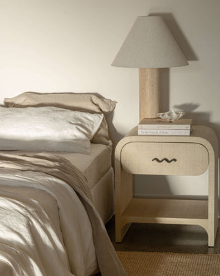 Bruno Bedside Table, Raffia, Life Style