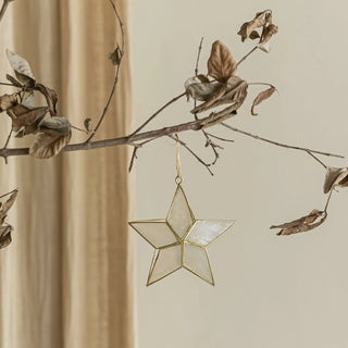Capiz Star Ornament Without Ring
