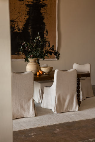 Sable Dining Chair | Woven Ivory