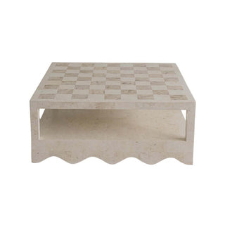 Sable Coffee Table - Natural White Stone