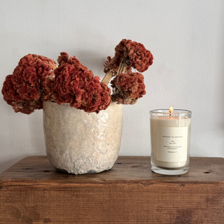 Oud, Rose + Myrrh Handcrafted Soy Candle | Clear Jar