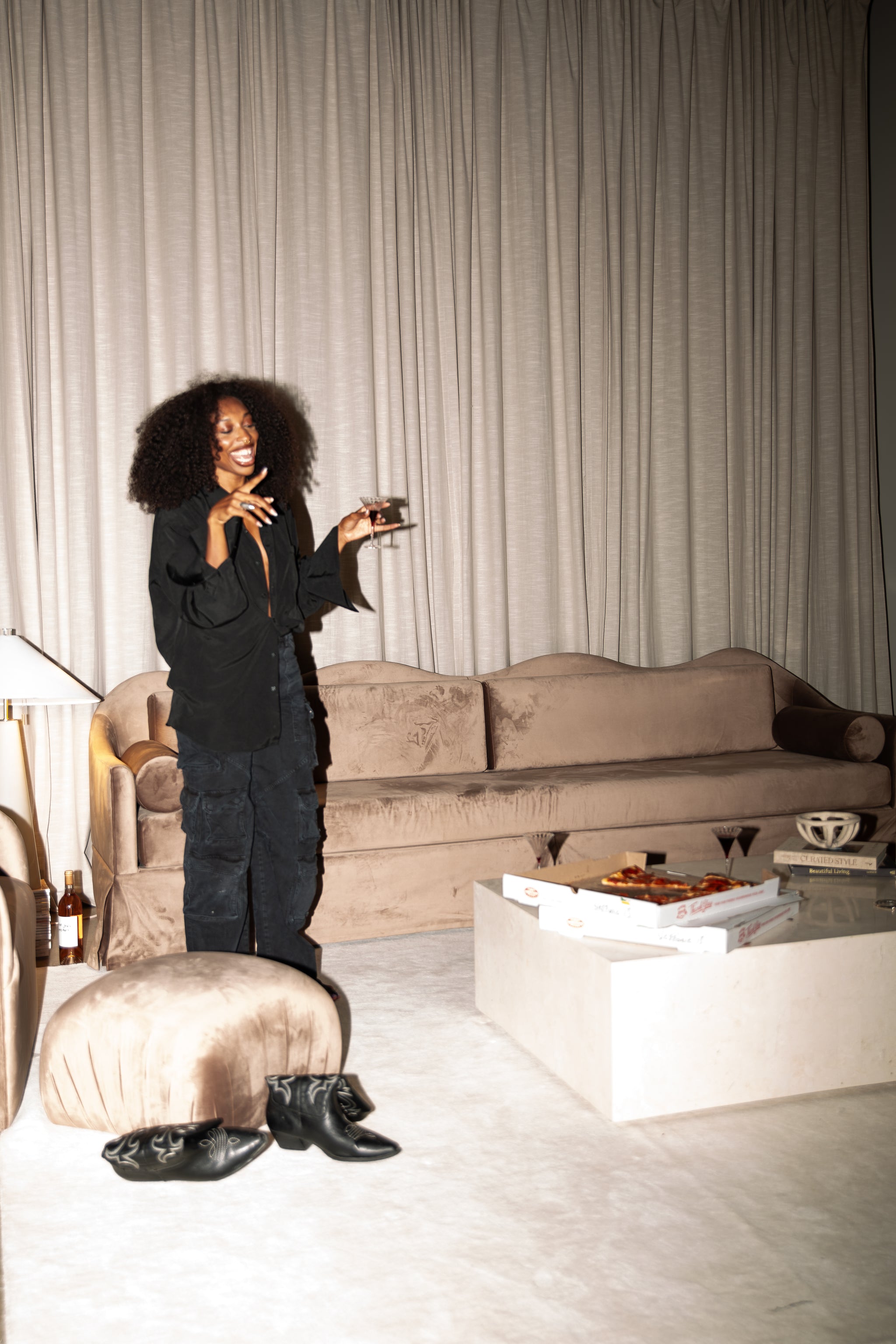 Sable Sofa | Mushroom Velvet