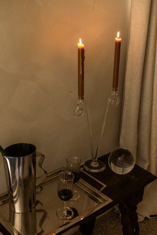 Spiral Candleholder, Double Stem