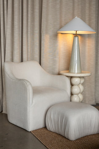 Sable Ottoman | Woven Ivory