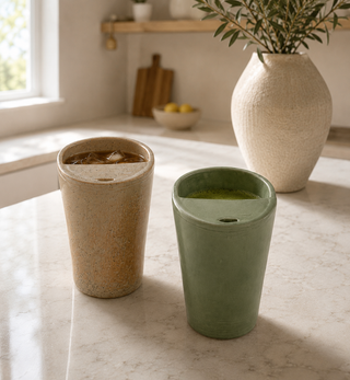 Unique Handcrafted Travel Mug for Coffee & Tea Lovers | Brown