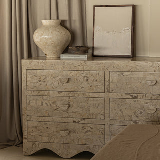 Sable Chest of Drawers, Cream Stone