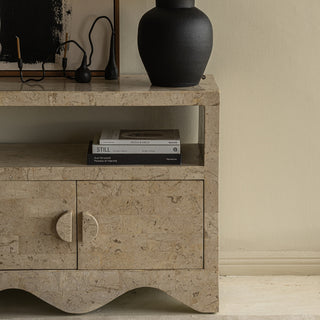 Sable Entertainment Unit - Cream Stone