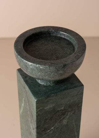 Opus Large Marble Candle Holder, Nougat
