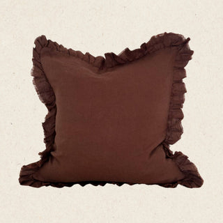 Hallie Ruffled Linen Cushion Cover