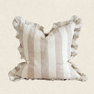 Hallie Ruffled Linen Cushion