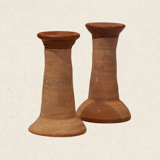 Cirio Earthenware Candle Holders (pack of 2)