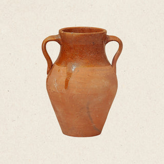 Double Handle Earthenware Vase
