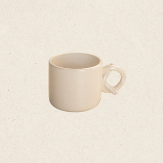 Handmade Ceramic Knot Handle Espresso Cup