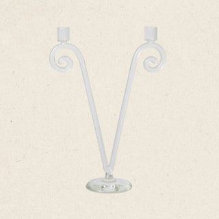 Spiral Candleholder, Double Stem