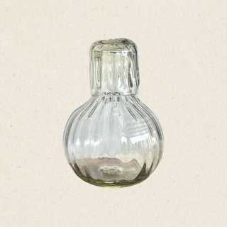 Handblown Fluted Carafe Set