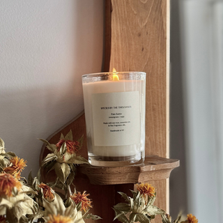 Palo Santo, Sweetgrass + Sage Handcrafted Scented Soy Candle | Amber Jar