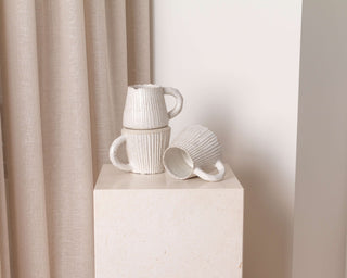 Barnacle Mug, White Tableware Mia Casal Ceramics