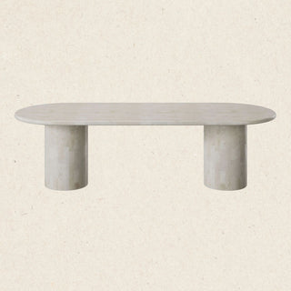 Paradis Oval Dining Table | Spanish Beige Marble