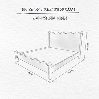 Rico Bed Frame, California King dimensions