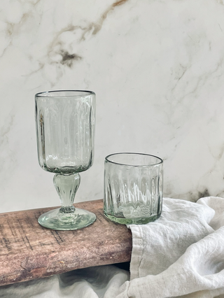 Handblown Fluted Glass