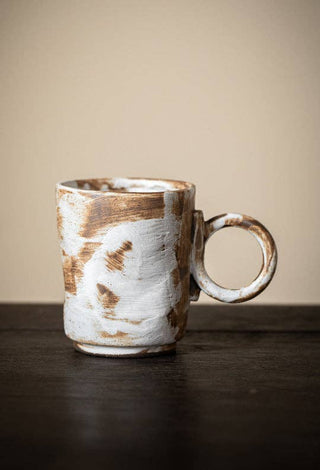Handmade Stoneware Mug, Green/Brown