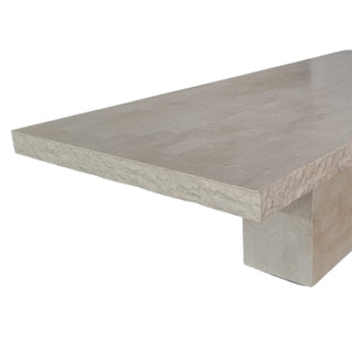 La Via Dining Table, 71" x 40" | Spanish Beige Marble