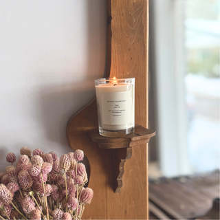 Violet, Smoke + Fig Handcrafted Scented Soy Candle | Clear Jar