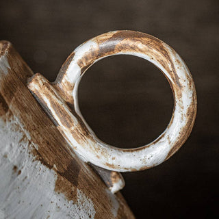 Handmade Stoneware Mug, Green/Brown