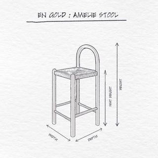 Amelie Stool dimensions