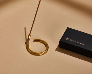 Brass Incense Holder | C-shape