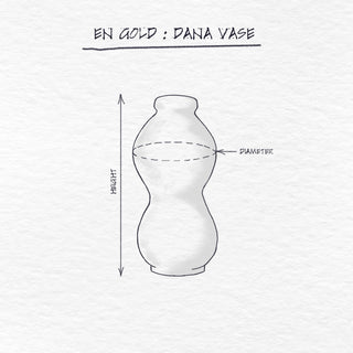 Dana Vase, Natural White dimensions