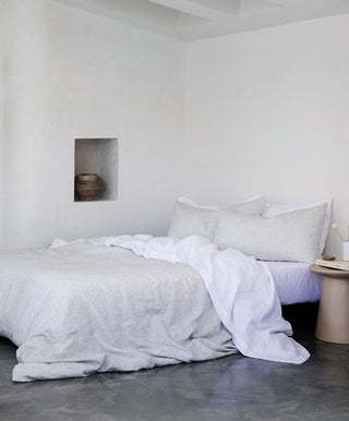 Linen Duvet Cover - Pinstripe