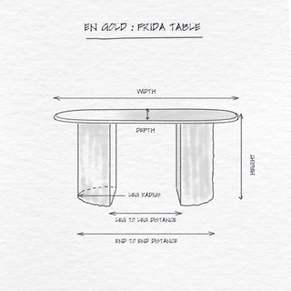 Frida Table dimensions