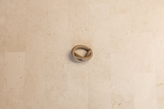 Handmade Ceramic Knot Napkin Rings, Brownstone