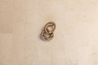 Handmade Ceramic Knot Napkin Rings, Brownstone