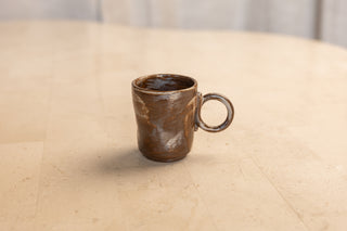 Handmade Stoneware Mug, Green/Brown