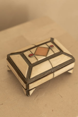 No. 2 Moroccan Camel Bone & Brass Jewelry Box
