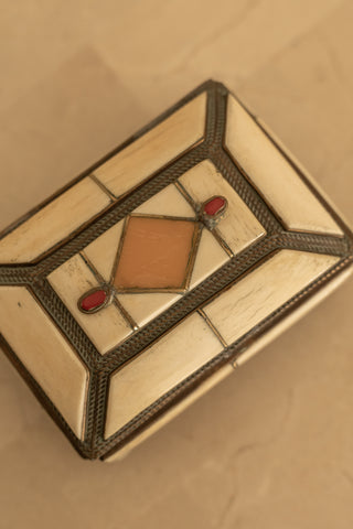 No. 2 Moroccan Camel Bone & Brass Jewelry Box