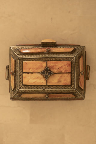 No. 1 Moroccan Camel Bone & Brass Jewelry Box