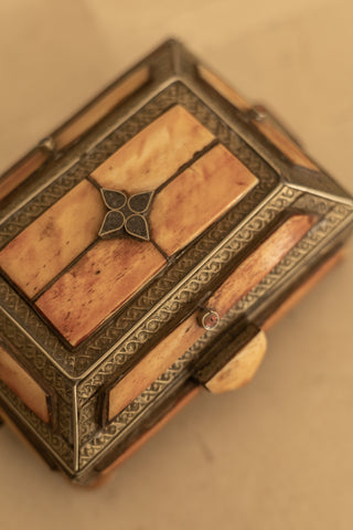 No. 1 Moroccan Camel Bone & Brass Jewelry Box