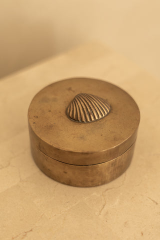 Brass Scallop Trinket Box